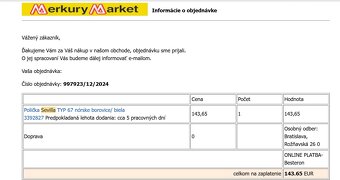 TV stolík/Polička Sevilla TYP 67 nórske borovice/ biela - 2