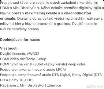 PremiumCord mini DisplayPort - HDMI 3 m - 2