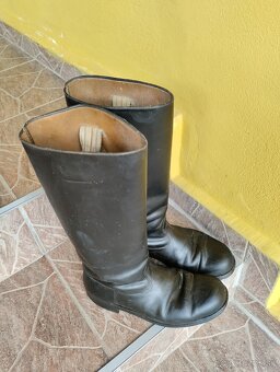 Čižmy Starožitné Kožené Pánske Tvrdou Saro - 2