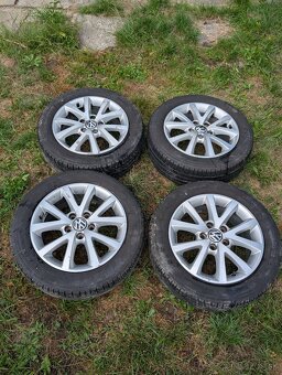 Elektróny VW R16 5x112 + Zánovné Letné Pneu - 2