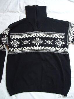 Teplý vlnený sveter Poolman, vel. XL, scandinávsky motiv - 2