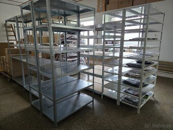 Pozinkované kovové skrutkované skladové regály - 2