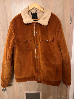 Menčestrová bunda s kožúškom sherpa veľ. XXL - 2