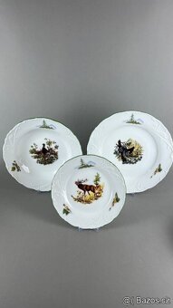 Tanierová súprava, NOVÁ, poľovnícky porcelán - 2