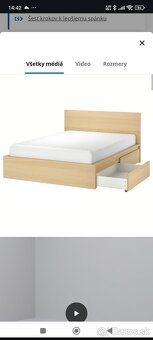 MALM posteľ IKEA - 2