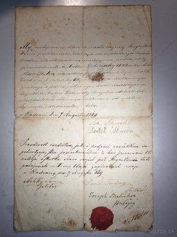 Staré dokumenty 1869 - 2