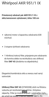 Ostrovcekovy digestor / odparovac Whirlpool - 2