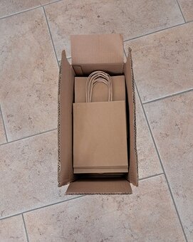 Papierové tašky hnedé  180x80x220 - 2