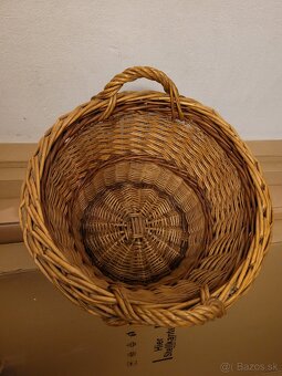 Predám nepoužívaný prútený košík na hračky,bielizeň, na drev - 2