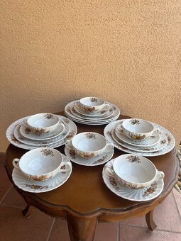 Anglický porcelán s farebným motívom ovocia a kvetov - 2