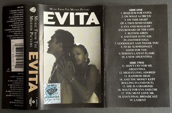 🌟Kultová Hudba z Filmu EVITA na Originálnej Kazete 🌟 - 2