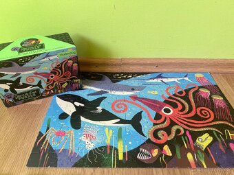 Svietiace neónové puzzle rôzne druhy 100 - 2