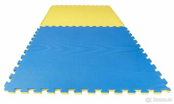 Tatami Champion puzzle žlto-modrá 105cm x 105cm x 2cm - 2