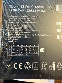 predam Xiaomi 13 PRO 5G 12/256 gb black nový aktuálne - 2