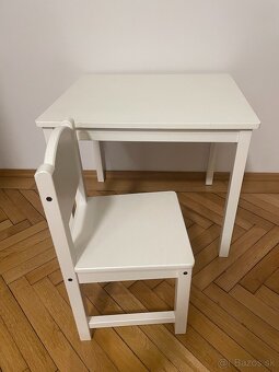 Detský stôl a stolička IKEA biela - 2