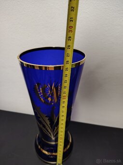 Váza sklo farebné+zlatá potlač - 2