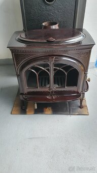 Liatinové kachle Jotul F 600 CB hnedá majolika - 2