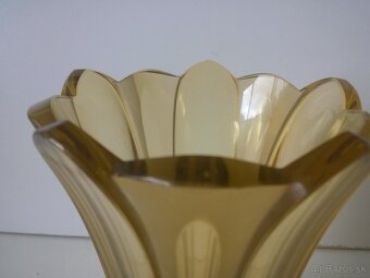 Art deco -Váza -jantárove sklo -Hloušek - 2