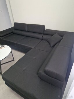 Rohová sedačka čierna - 2