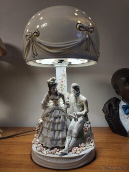 Dokonalá starozitna porcelánová lampa - 2