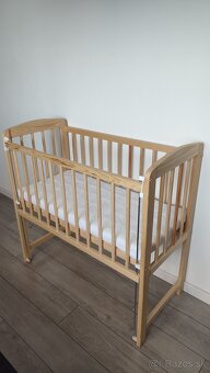 Borovicová detská postieľka k posteli 90x40 - 2