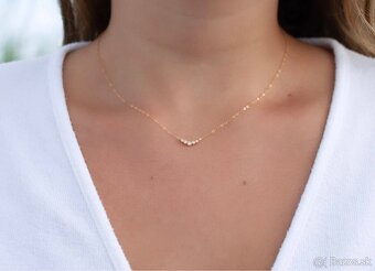 Nový handmade pozlátený minimalisticky náhrdelník - 2
