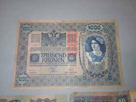 Bankovky RAKOUSKO-UHERSKO - 1-1000 Kronen. - 2
