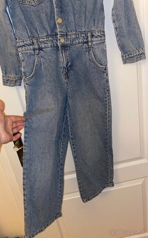 Zara riflovy overal s dlhym rukavom velkost 134 - 2