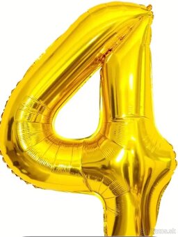 Balon cislo zlaty 102cm - 2