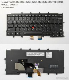 Klavesnice Lenovo X240/E480 L480/L530 T430 T530/ E450/E470 - 2