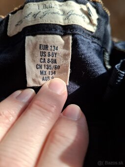 Tmavomodré menčestráky s nastavením v páse 134 - 2