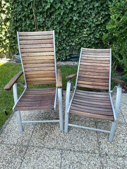 Záhradný jedálenský set (Teak a hliník) - 2