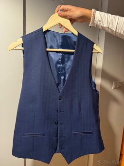 Tmavomodrý pánsky oblek- komplet set - 2