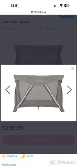 Cestovná postieľka nuna sena aire - 2