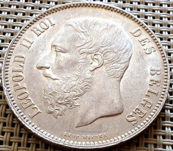 5 francs 1874 Belgicko - 2