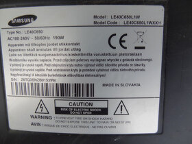 Predám elektroniku z tv Samsung LE40C650L1W - 2