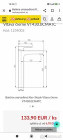 Čierna umývadlová batéria Rav Slezak Vltava - 2