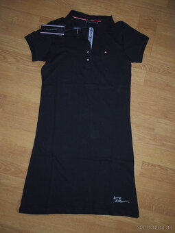 Tommy Hilfiger dámske tmavomodré/čierne polo šaty - 2