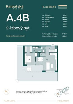 RADO | Rezidencia Karpatská A.4B, 2i byt 54,9m2 s terasou 63 - 2