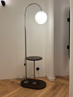 Podlahová chrómovaná lampa - funkcionalizmus - 2