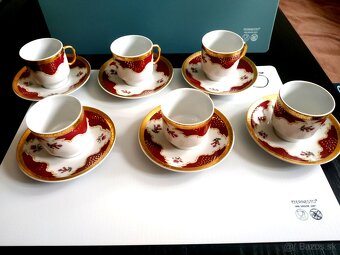 Porcelán MOKKA kávový servis- 6+6 šálky a podšálky  Dolní C - 2