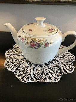 Porcelánový starožitný čajník-1,1L - 2