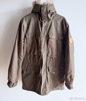 Zánovná zimná parka Fjallraven Sarek Winter Jacket M Khaki - 2