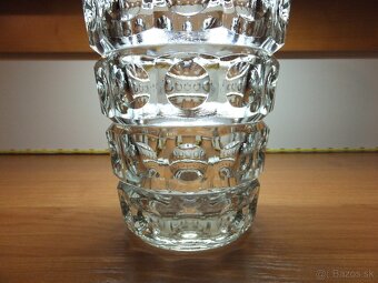 Masivní váza František Pečený - Sklo Union, váha 1448 g. - 2