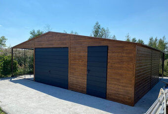 Garáž 6x6 + 3m prístrešok - 2