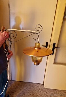 Starozitna,retro kovova lampa - 2
