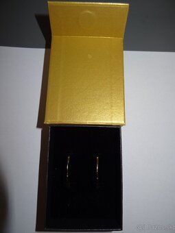 Zánovní (nové) zlaté náušnice kruhy - 2