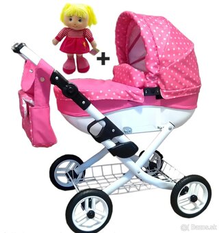 Kočík pre bábiku + spievajúca bábika - 2