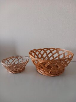 Staré prútené košíky/misky - 2 kusy spolu - 2