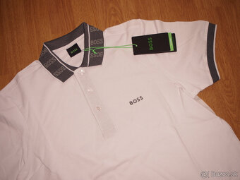 Hugo Boss pánske polo tričko biele - 2